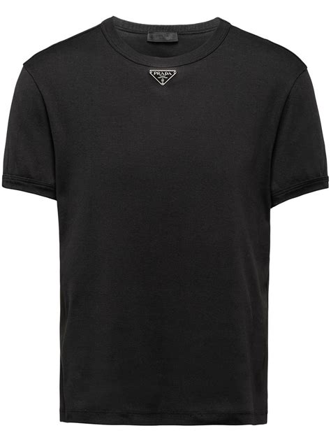 prada t shirt black|harrods men's prada t shirts.